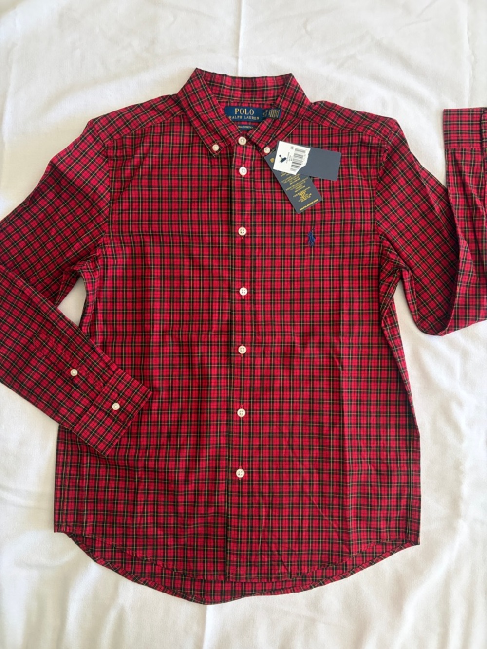 Polo by Ralph Lauren Red and Black Plaid Button-Down Shirt